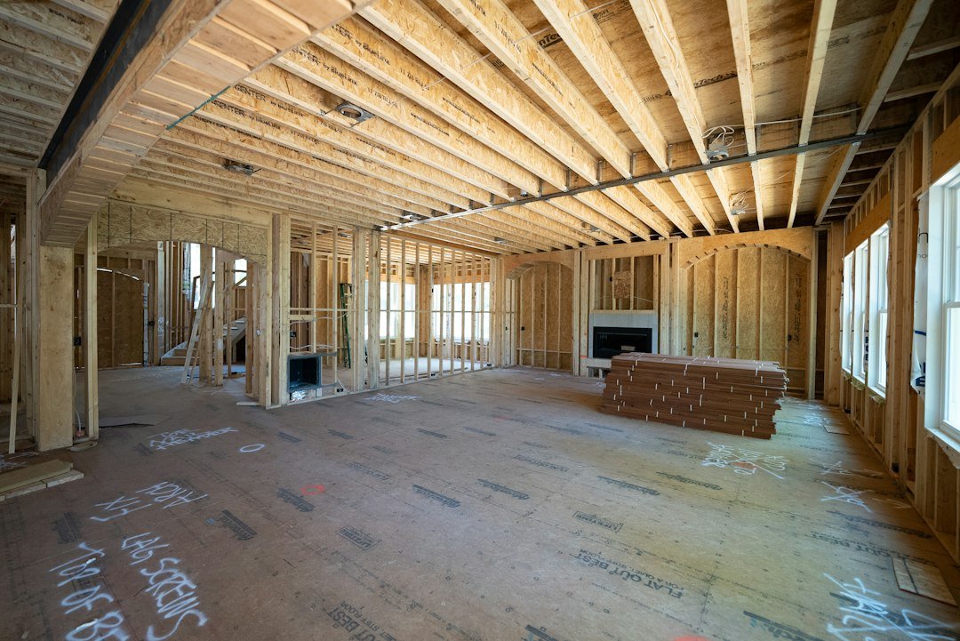 New home construction electrical wiring