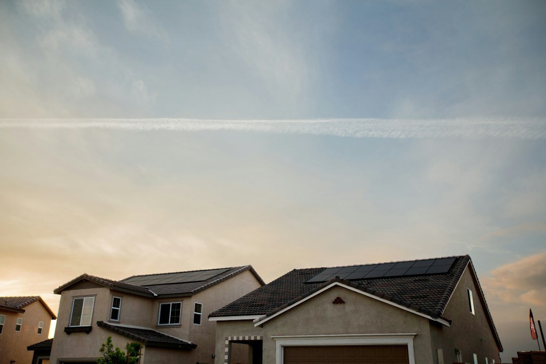 Solar panels installed on home roofs